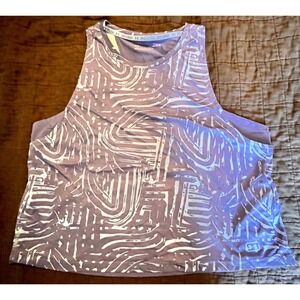 Under Armour Fish Tank Top Womens Large Purple Graphic Activewear Loose